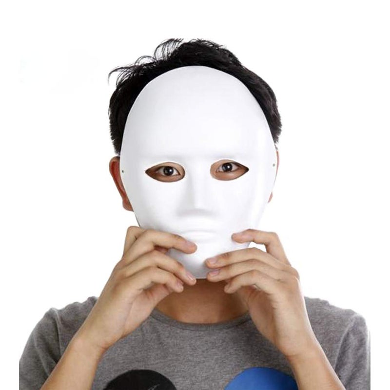 Vankcp 12 Pcs DIY White Mask, Halloween White DIY Masks,Plain Mask Paper Full Face Opera Masquerade Masks - Image 2